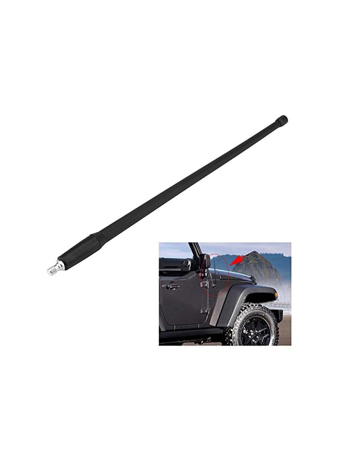 promass 13in Car Antenna Aerial Mast Radio AM FM Antenna for Jeep JK JKU JL 2008-2017 - Image 2