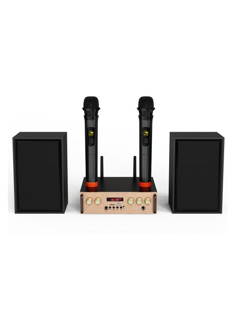 Victress 80W HiFi Bluetooth Speaker System with Wireless Mic | 2.0 Channel Amplifier, FM Radio, USB/TF, AUX Input, Remote Control, LED Display