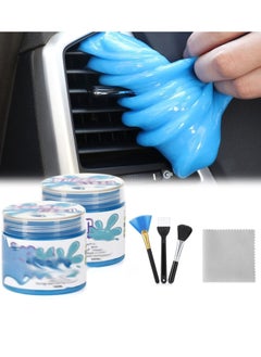 Car Cleaning Gel 2 Pack Detailing Putty Clean Slime Universal Auto Dust Keyboard Cleaner Automotive Interior Cleaning Sticky Mud Detail Tools for Laptop