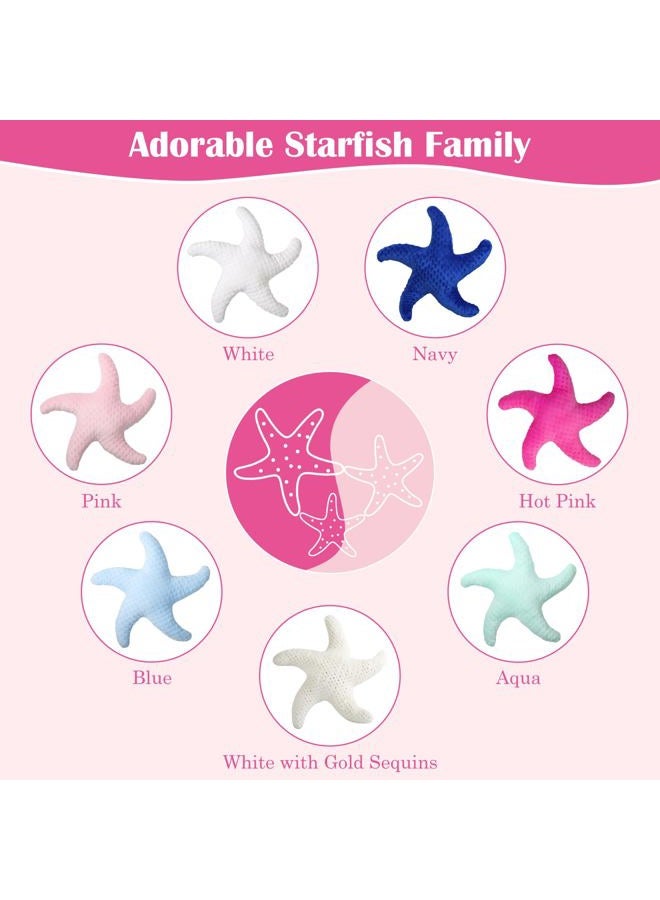 Marble Empire Starfish Pillow for Couch and Bed, Coastal Decor Throw Pillow, Ocean Beach Theme Accent Pillow for Living Room（Pink） - Image 5