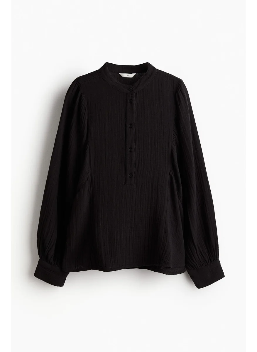 اتش اند ام Batwing-Sleeved Muslin Blouse