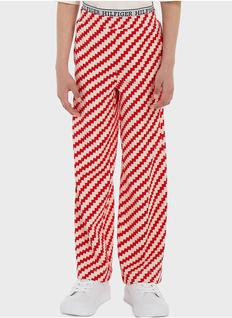 TOMMY HILFIGER - Youth Logo Wide Leg Sweatpants - Image 1
