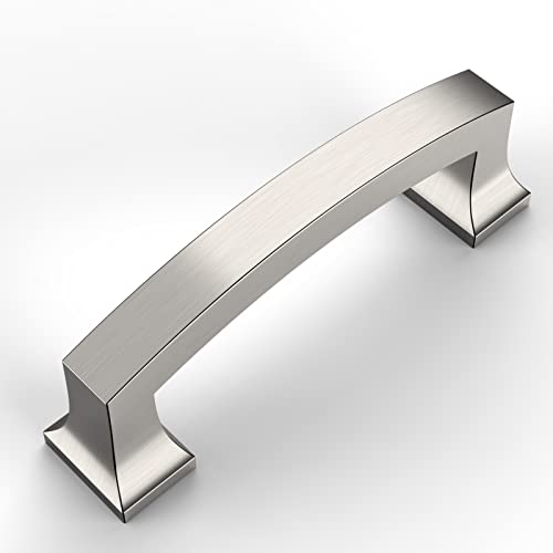 Amerdeco 10 Pack Brushed Satin Nickel 3 Inch(76mm) Hole Centers Kitchen Cabinet Pulls Cabinet Hardware Kitchen Handles for Cabinets Cupboard Handles Drawer Pulls ZH0009 - Image 1