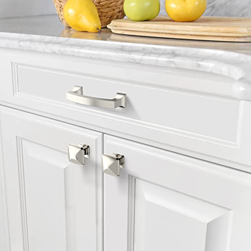 Amerdeco 10 Pack Brushed Satin Nickel 3 Inch(76mm) Hole Centers Kitchen Cabinet Pulls Cabinet Hardware Kitchen Handles for Cabinets Cupboard Handles Drawer Pulls ZH0009 - Image 4