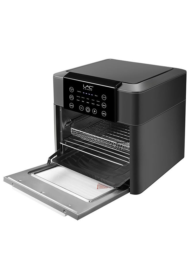 LAC - 13.8L Large Size AirFryer 360° Turbo Airflow Tech One touch Panel, and 10 Presets Family Size Countertop Nonstick Air Fryers Elegant Stainless Steel Design - Image 1
