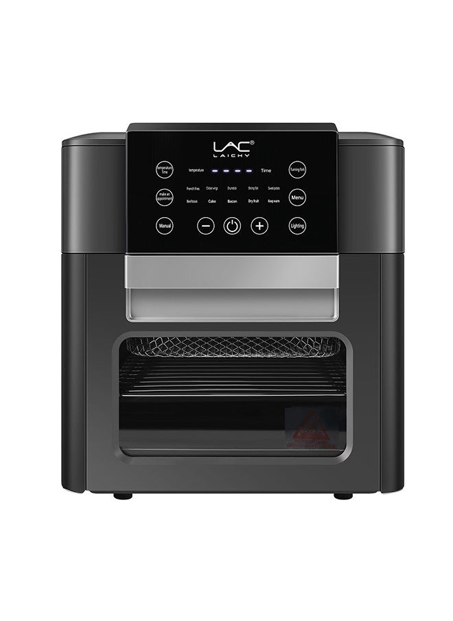 LAC - 13.8L Large Size AirFryer 360° Turbo Airflow Tech One touch Panel, and 10 Presets Family Size Countertop Nonstick Air Fryers Elegant Stainless Steel Design - Image 1