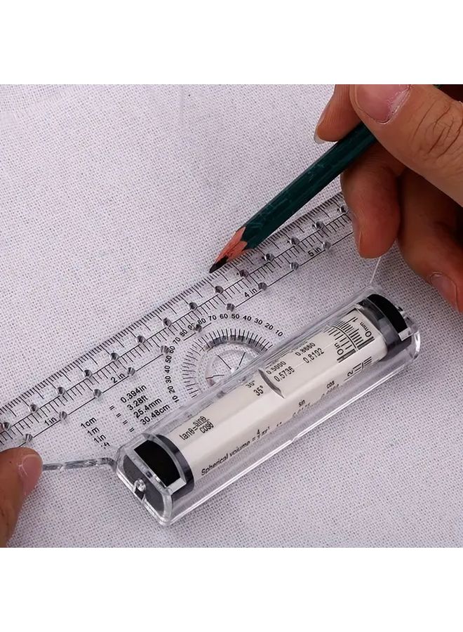 11.8 Inch Multifunctional Parallel Rolling Ruler For Sewing Drawing Design Angle Balance - Image 3