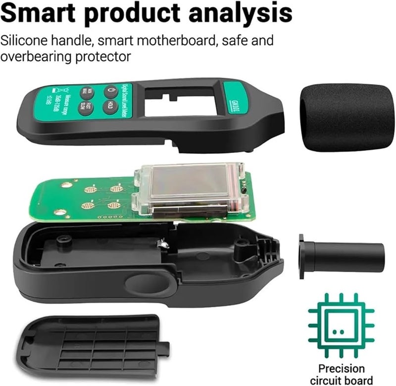 GN101 مقياس مستوى الصوت الرقمي 35-135 ديسيبل مراقب ضوضاء مسجل بيانات - Image 4