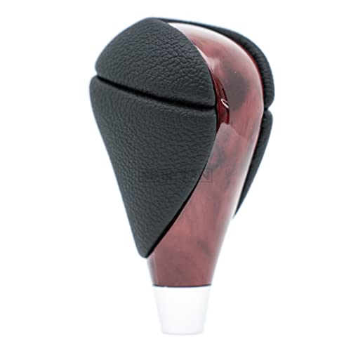 SHIFTIN Piano Black Carbon Fiber Gear Shift Knob Stick Shifter for Lexus ES300h ES350 GS300 GS350 GS430 GS450h GS460 is-F IS250 IS300 IS350 LS460 LS600h RX350 RX450h (Black Leather/Walnut Wood) - Image 2
