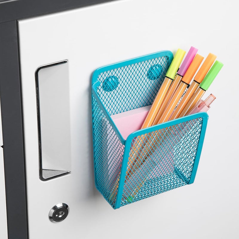Sanpaint Magnetic Pencil Holder,Mesh Stainless Steel Pen Basket, Metal Writing Utensil Storage Organizer for Whiteboard,Blackboard,Kitchen, Locker, Home, or Office - Image 5