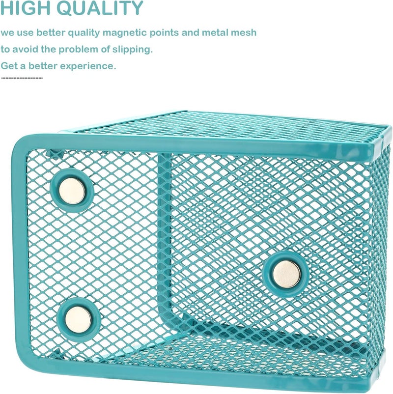 Sanpaint Magnetic Pencil Holder,Mesh Stainless Steel Pen Basket, Metal Writing Utensil Storage Organizer for Whiteboard,Blackboard,Kitchen, Locker, Home, or Office - Image 4