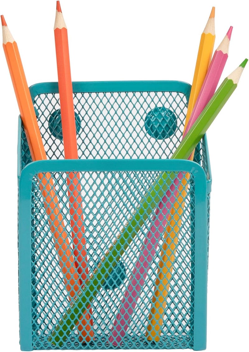 Sanpaint Magnetic Pencil Holder,Mesh Stainless Steel Pen Basket, Metal Writing Utensil Storage Organizer for Whiteboard,Blackboard,Kitchen, Locker, Home, or Office - Image 3