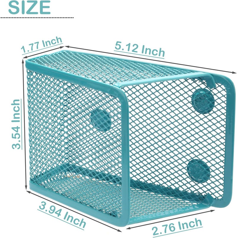 Sanpaint Magnetic Pencil Holder,Mesh Stainless Steel Pen Basket, Metal Writing Utensil Storage Organizer for Whiteboard,Blackboard,Kitchen, Locker, Home, or Office - Image 2