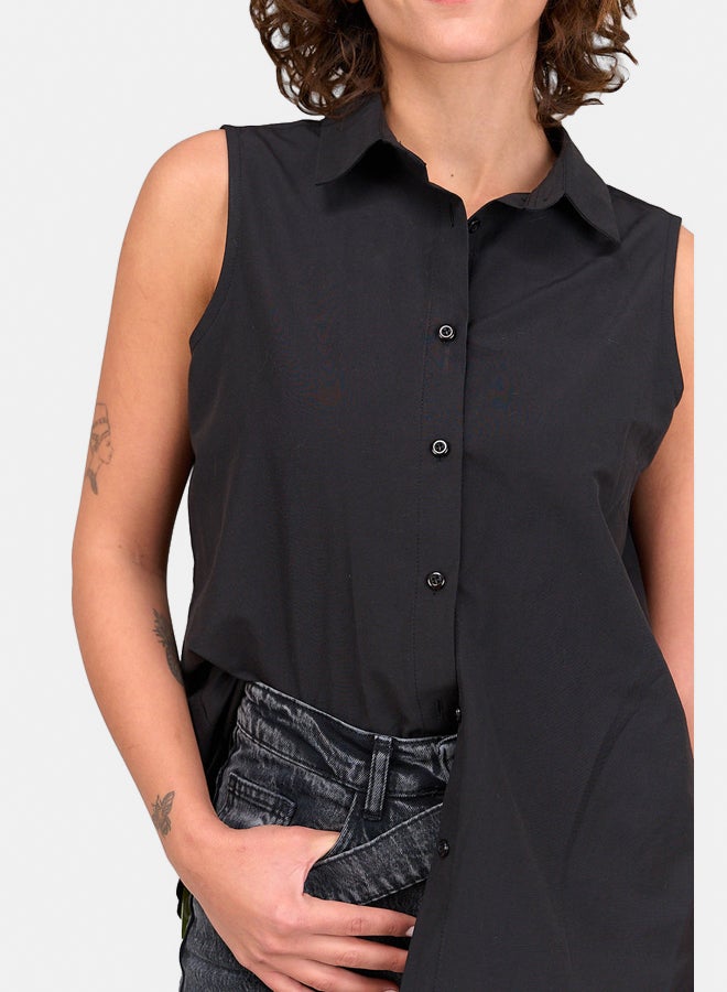 Clue Poplin Sleeveless Shirt - Image 4