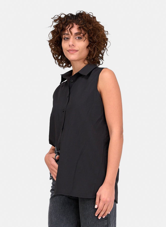 Clue Poplin Sleeveless Shirt - Image 2