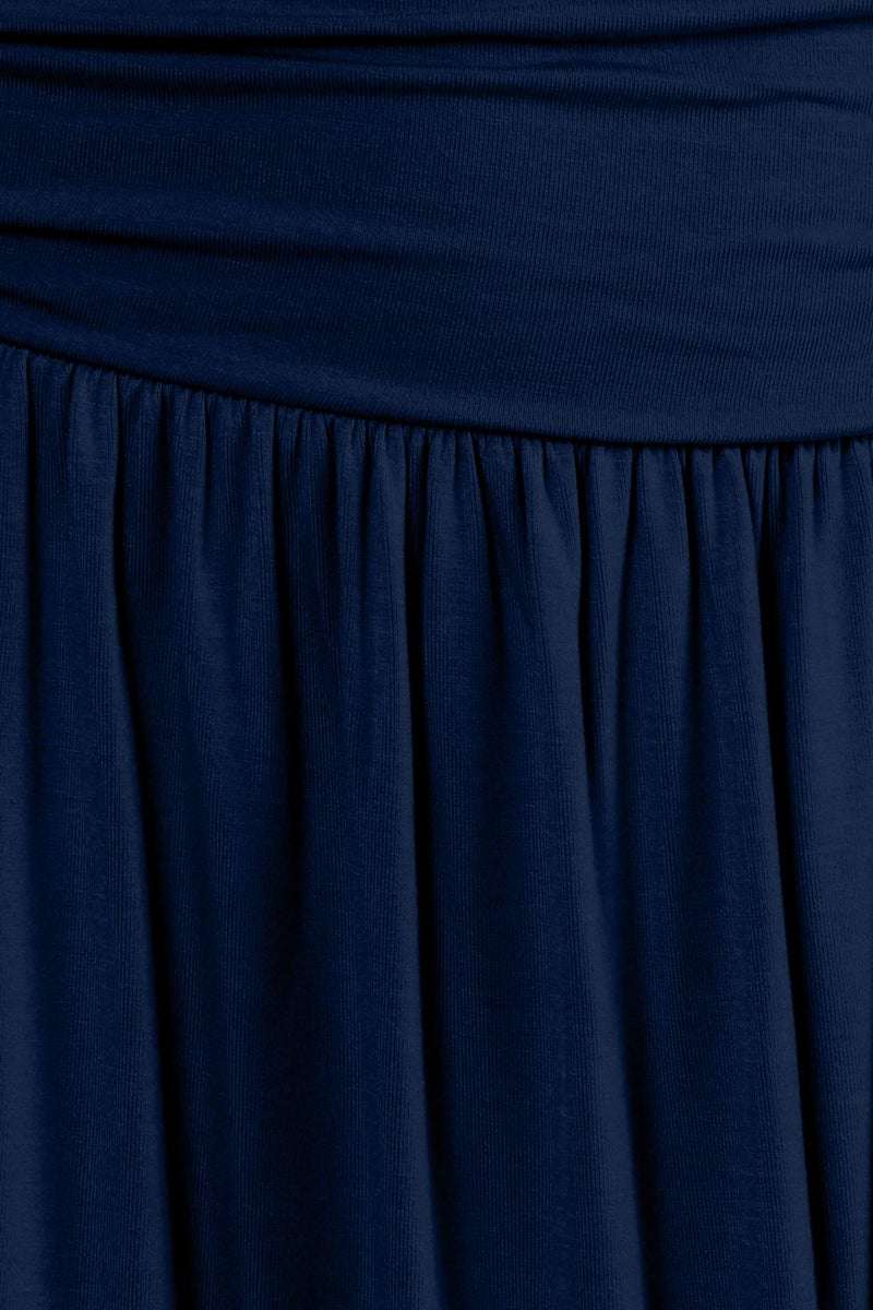 Simlu Navy Skirts for Women Knee Length Navy a Line Skirt Skirt with Side Pockets High Waisted Flowy Skirt Womens Skirts Navy Blue (Size Small, Navy Midnight) - Image 4