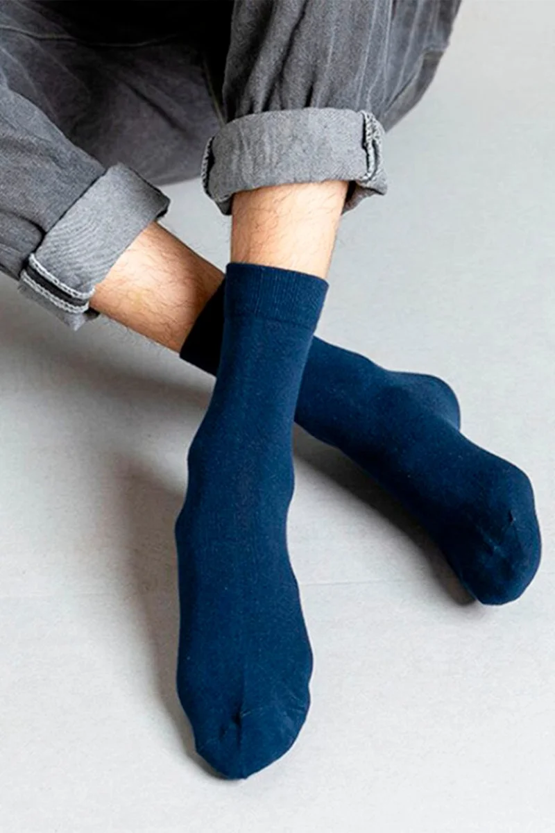 اسينتي Men's Socks Bamboo Scented Seamless Classic Socket Socks Thin Long Men's Economical Socks 5 Pcs