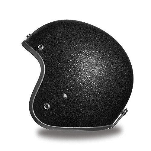 Daytona Helmets Daytona Cruiser Helmet - Black Metal Flake - Lightweight 3/4 Shell Motorcycle Helmet with Removable Gloss Black Bubble Visor Added - Bluetooth Compatible - 2XL - 2.45 Pounds - Image 5