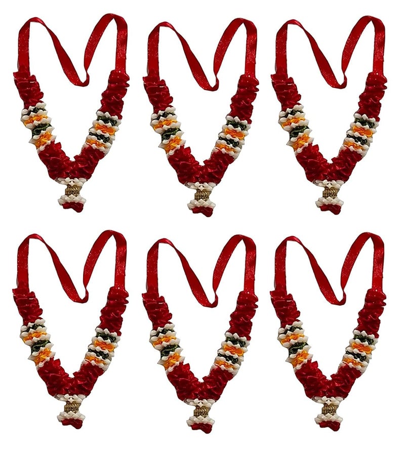 ART FLAUNTS Unisex Adult Small Ribbon Mala for God Idols and Statues, Pooja Haar for Idols, Murti for Car Dashboard Figurine - Image 4