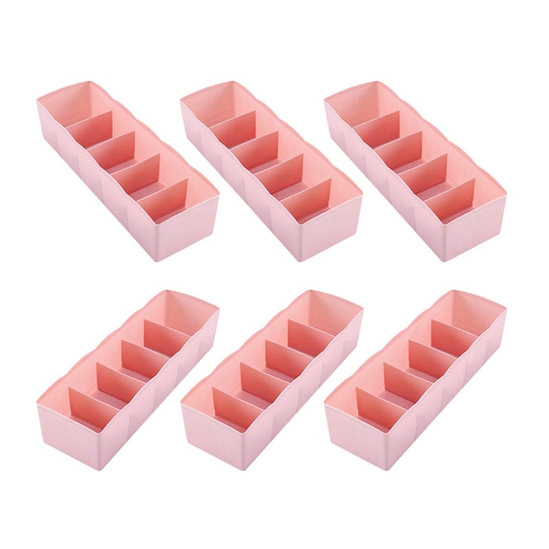 Nordic Pink Plastic Underwear Organizer Box With Drawer Sock Holder Clothes Storage Container - Image 2