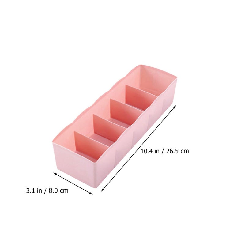 Nordic Pink Plastic Underwear Organizer Box With Drawer Sock Holder Clothes Storage Container - Image 3