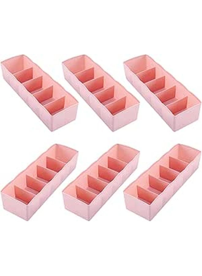 Nordic Pink Plastic Underwear Organizer Box With Drawer Sock Holder Clothes Storage Container - Image 1