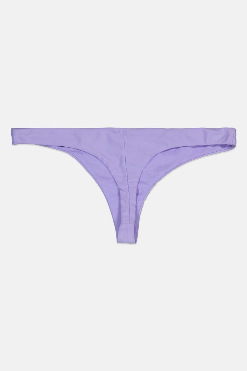 Lefties Women Solid Bikini Bottom, Purple - Image 2