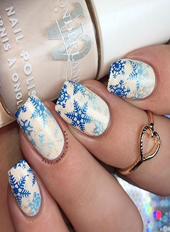 Winstonia Christmas Nail Art Stamping Plates Bundle Set Winter Festival Holiday Manicure Have A Merry Christmas! Jingle All The Way - Image 5