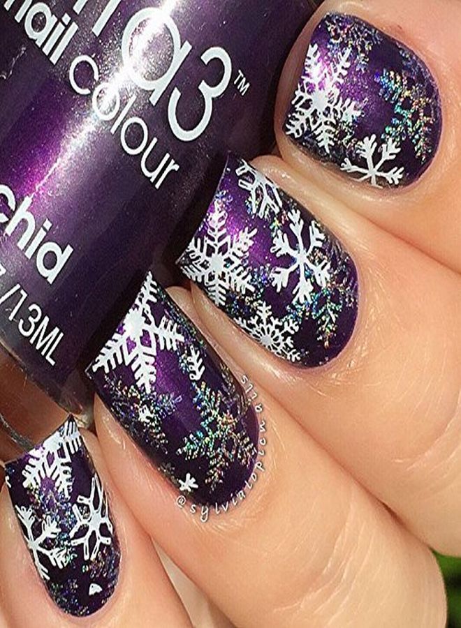Winstonia Christmas Nail Art Stamping Plates Bundle Set Winter Festival Holiday Manicure Have A Merry Christmas! Jingle All The Way - Image 4