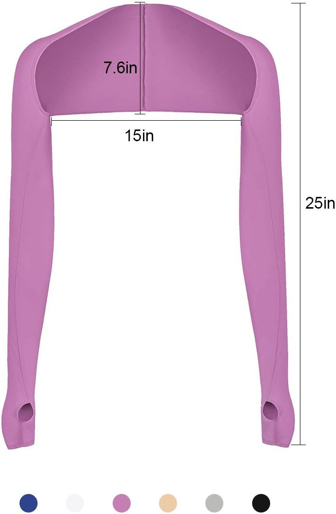 Aoutacc Cooling Shawl Arm Sleeves Sun Protection with Finger Hole Anti-UV, Comfortable Ladies Cooler Shrug Ideal for Women - Image 4