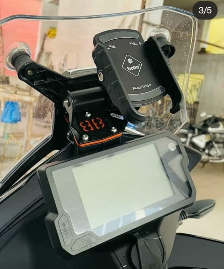 Gear UP KTM Adventure 390 2021|2022|2023 BS6 GPS |Mobile Smartphone Holder Mount, Black, Alloy Steel - Image 2