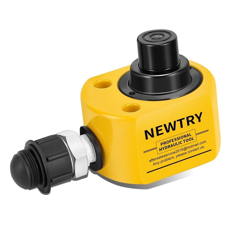 NEWTRY Hydraulic Ram Jack 10T Hydraulic Cylinder Low Profile Ram Jack Multi-Section 1” Stroke Lifting Cylinder Mini Portable for Machinery, Bridge, Construction - Image 2