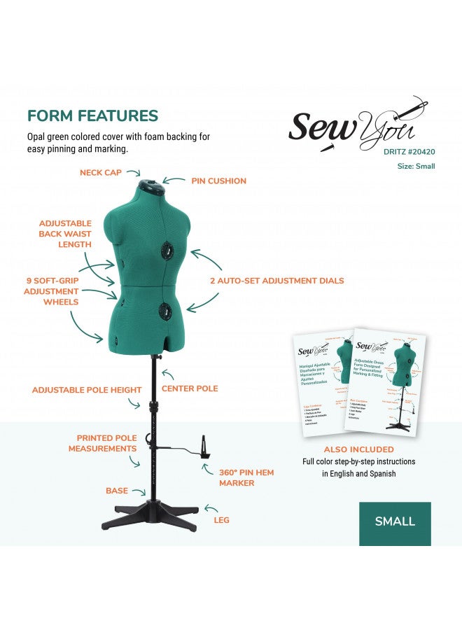 Dritz دريز سو يو نموذج فستان قابل للتعديل، صغير، أخضر أوبال - Image 3
