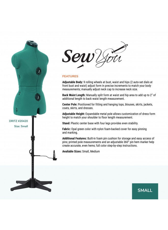 Dritz دريز سو يو نموذج فستان قابل للتعديل، صغير، أخضر أوبال - Image 2