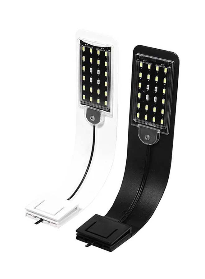 NIBEMINENT 24 LED Clip On Clamp Lamp For Small Aquarium Fish Tank 10W 220V White 26.5x9x6.5cm - Image 1