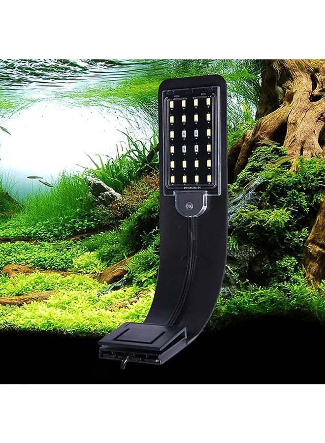 NIBEMINENT 24 LED Clip On Clamp Lamp For Small Aquarium Fish Tank 10W 220V White 26.5x9x6.5cm - Image 2