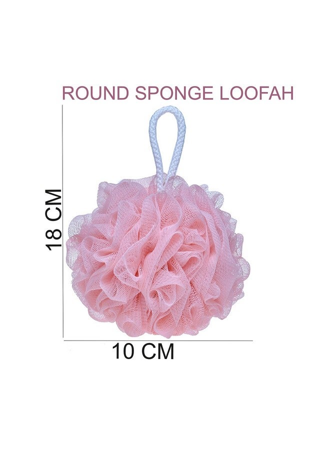 MobFest® Bath Sponge Round Loofah For Men & Women | Soft & Fluffy With Multiple Layer of Fibrous Matrix For A Fun Shower Time | Scrub off Dead Skin | Gentle Exfoliation, Multicolor (M, 2) - Image 2