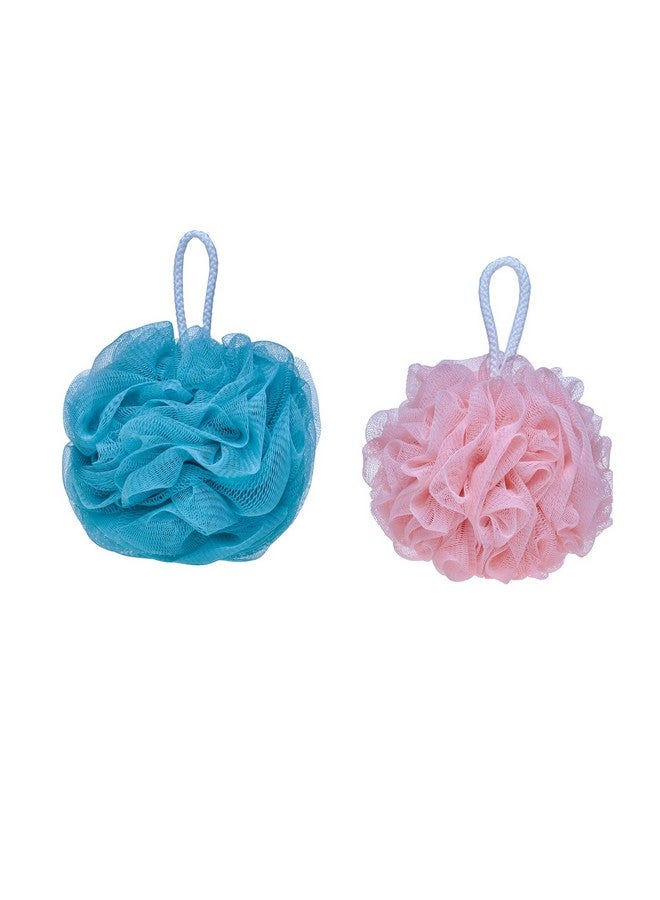 MobFest® Bath Sponge Round Loofah For Men & Women | Soft & Fluffy With Multiple Layer of Fibrous Matrix For A Fun Shower Time | Scrub off Dead Skin | Gentle Exfoliation, Multicolor (M, 2) - Image 1