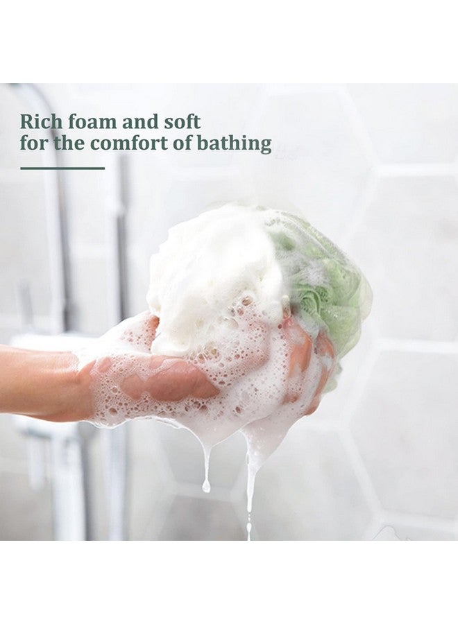 MobFest® Bath Sponge Round Loofah For Men & Women | Soft & Fluffy With Multiple Layer of Fibrous Matrix For A Fun Shower Time | Scrub off Dead Skin | Gentle Exfoliation, Multicolor (M, 2) - Image 4