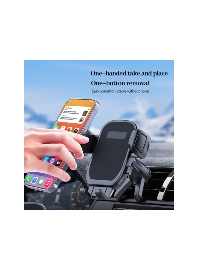 Green Tiger Heat Proof AC Vent Phone Holder Car Mount,360° Rotation Mobile Holder Compatible with Toyota Hilux UAE/Nissan Patrol Saudi, One-Handed Operation for iPhone Samsung Pro Max All Smartphone - Image 4