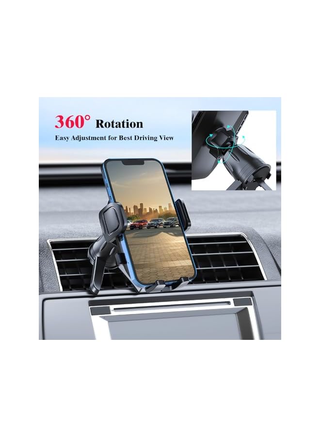 Green Tiger Heat Proof AC Vent Phone Holder Car Mount,360° Rotation Mobile Holder Compatible with Toyota Hilux UAE/Nissan Patrol Saudi, One-Handed Operation for iPhone Samsung Pro Max All Smartphone - Image 2