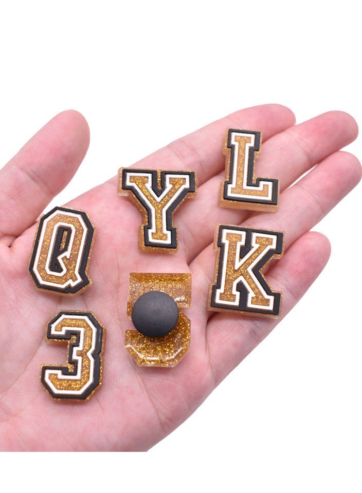 Zikra زينة أحذية، زينة أحذية لكروكس، 37 قطعة من الحروف والأرقام، حروف A-Z وأرقام 0-9# للأساور، زينة للأولاد والبنات، هدايا عيد الميلاد لحفلات المراهقين - Image 4