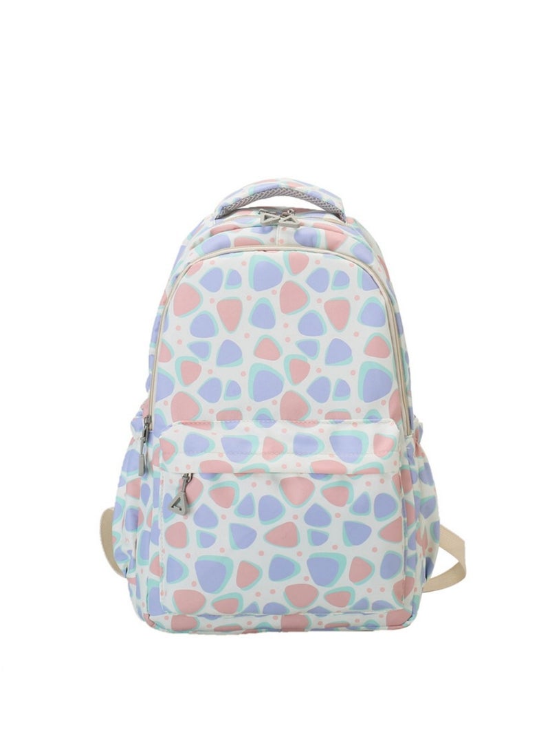Unisex Backpack,Hued Speckled Colorful Print Backpack,Adorable Pastel ,for Student , Hued Speckled Print ,Suitable For Outdoor Camping And Traveling Backpack. - Image 1