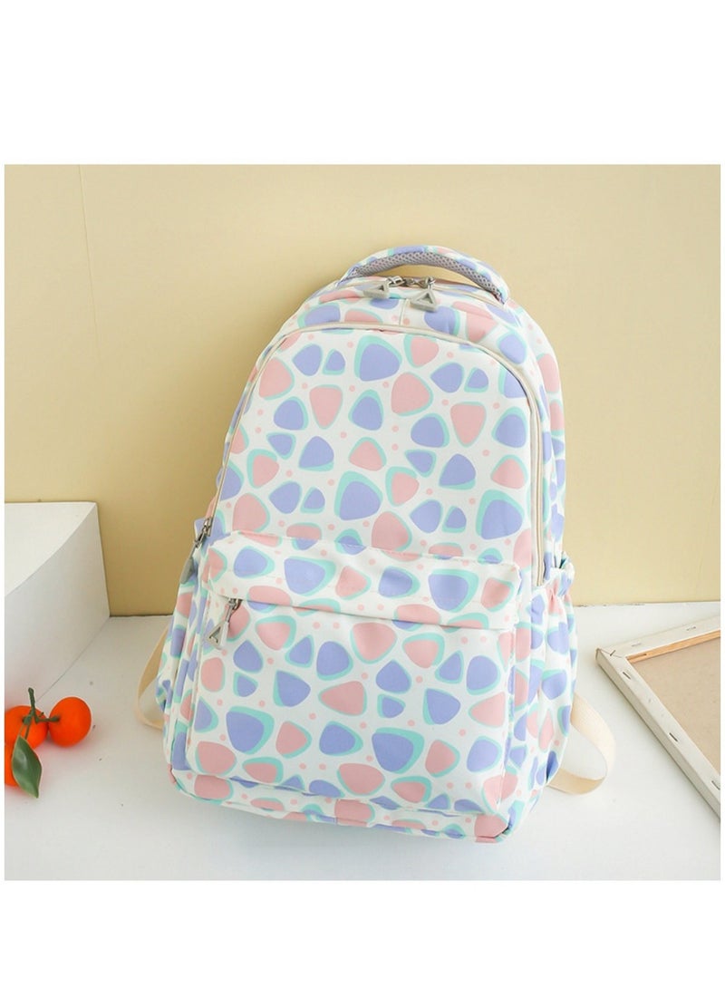Unisex Backpack,Hued Speckled Colorful Print Backpack,Adorable Pastel ,for Student , Hued Speckled Print ,Suitable For Outdoor Camping And Traveling Backpack. - Image 3