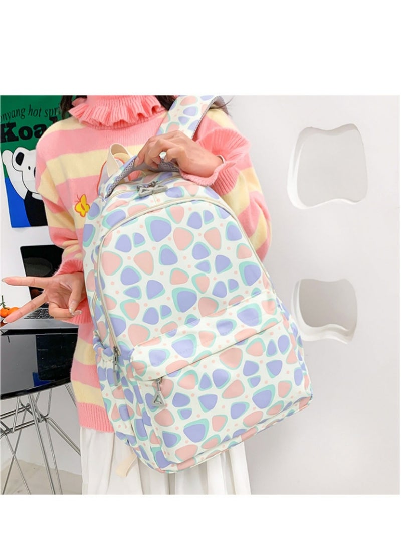Unisex Backpack,Hued Speckled Colorful Print Backpack,Adorable Pastel ,for Student , Hued Speckled Print ,Suitable For Outdoor Camping And Traveling Backpack. - Image 4