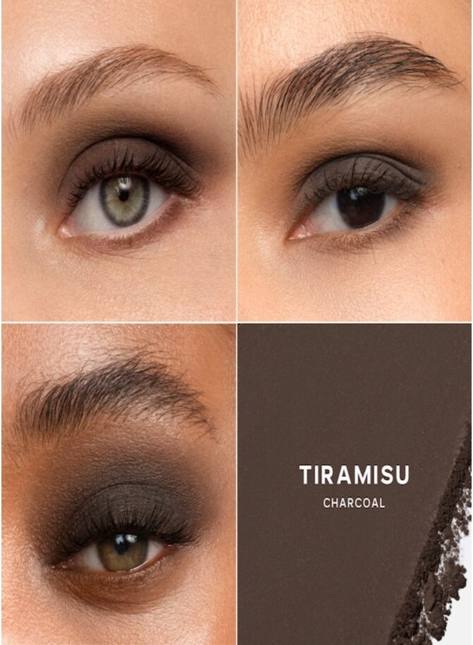 Saie SuperSuede™ Baked Eyeshadow 1g – Tiramisu (Charcoal Matte) 16-Hour Wear Long-Lasting Baked Powder Eyeshadow - Image 2