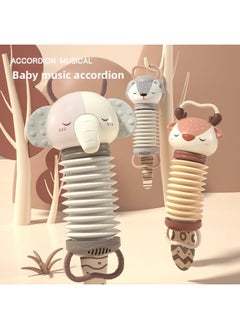 Generic Children's Cartoon Elephant Lion Deer Accordion Music Caterpillar Baby Pacifying Musical Instrument Early Education Toy-Color:Elk Music Accordion (color Box Packaging)  - Image 2