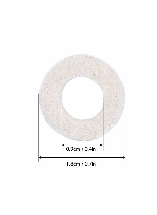 Dilwe Trumpet Washers Pad, 10 Pcs Trumpet Valve Felt Washers Cushion Pad Brass Trumpets Musical Instrument Accessory (White) Play instrument accessories - Image 3
