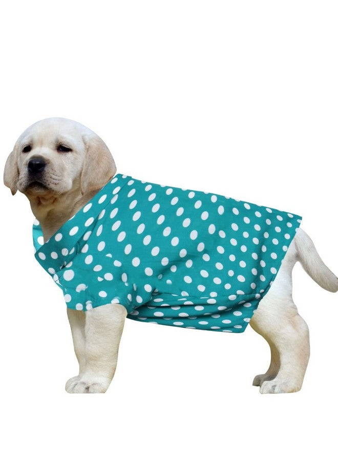 Western Era Super Soft Trendy Printed Shirt, Ultra Comfort Dog Apparel, Cotton Printed Breathable Basic Vest Dog Shirt, Cute Lightweight Thin Shirt For Your Furies (Large - 22 Inch) (Polka Sky Blue) - Image 1