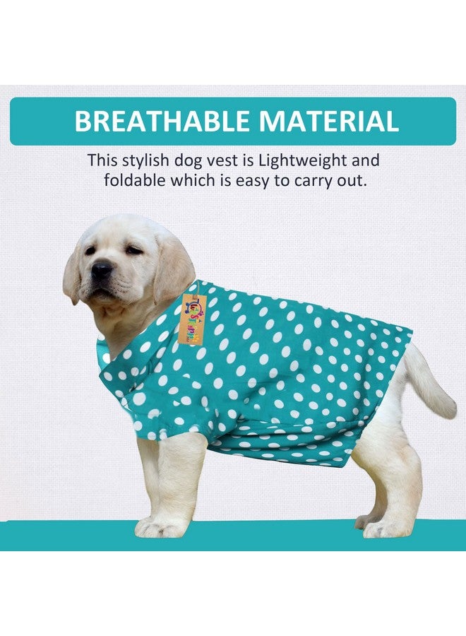 Western Era Super Soft Trendy Printed Shirt, Ultra Comfort Dog Apparel, Cotton Printed Breathable Basic Vest Dog Shirt, Cute Lightweight Thin Shirt For Your Furies (Large - 22 Inch) (Polka Sky Blue) - Image 2